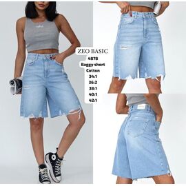Фотография Шорты женские 4878 l.blue р.34-42 "Jeans Style" недорого оптом от прямого поставщика
