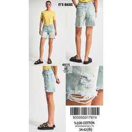 Фотография Шорты женские 4015-12S5-80 l.blue р.34-42 "Jeans Style" недорого оптом от прямого поставщика