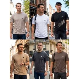 Футболка чоловіча S3103 brown р.46-54 "Shon" недорого оптом від прямого постачальника