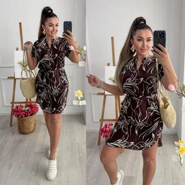 Фотография Платье летнее женское 201-1 d.brown р.42-52 "LINDA" недорого оптом от прямого поставщика