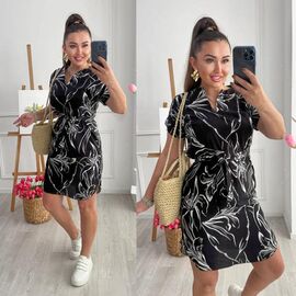 Фотография Платье летнее женское 201-1 black р.42-52 "LINDA" недорого оптом от прямого поставщика