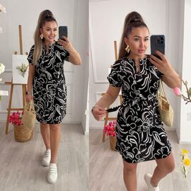 Фотография Платье летнее женское 201-3 black р.42-52 "LINDA" недорого оптом от прямого поставщика