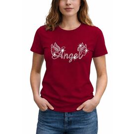 Фотография Футболка женская AL115 wine р.M-3XL "Алия" недорого оптом от прямого поставщика