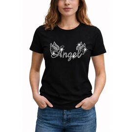 Фотография Футболка женская AL116 black р.M-3XL "Алия" недорого оптом от прямого поставщика