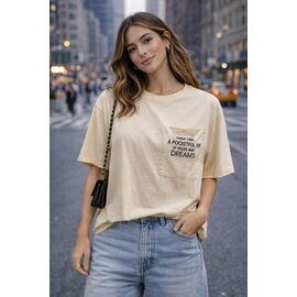 футболка жіноча 60170 beige р.S-L "Major" недорого оптом від прямого постачальника