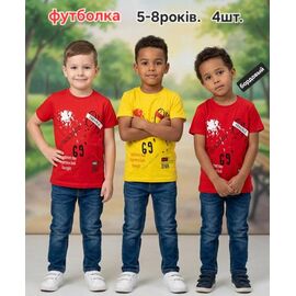 Фотография Футболка детская на мальчика M1550 red р.5-8 "MMZ" недорого оптом от прямого поставщика