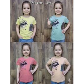 Фотография Футболка детская на девочку M1392 peach р.5-8 "MMZ" недорого оптом от прямого поставщика