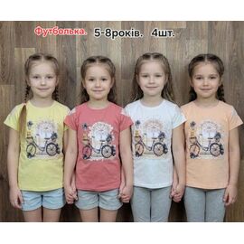 Фотография Футболка детская на девочку M1396 peach р.5-8 "MMZ" недорого оптом от прямого поставщика