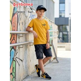 Фотография Футболка детская на мальчика M1585 yellow р.7-11 "MMZ" недорого оптом от прямого поставщика