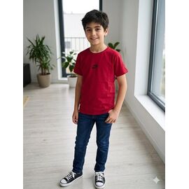 Фотография Футболка детская на мальчика M1586 red р.7-11 "MMZ" недорого оптом от прямого поставщика