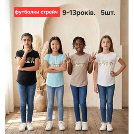 Фотография Футболка детская на девочку M1600 white р.9-13 "MMZ" недорого оптом от прямого поставщика