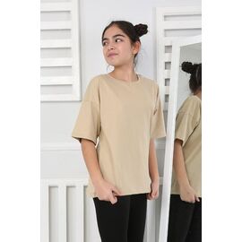 Фотография Футболка детская на девочку M1603 beige р.5-9 "MMZ" недорого оптом от прямого поставщика