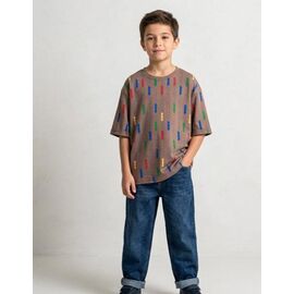 Фотография Футболка детская на мальчика M1574 brown р.5-9 "MMZ" недорого оптом от прямого поставщика