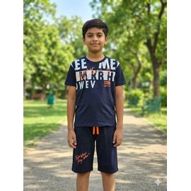 Фотография Футболка детская на мальчика M1568 navy р.9-12 "MMZ" недорого оптом от прямого поставщика