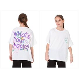 Фотография Футболка детская на девочку M1571 white р.10-14 "MMZ" недорого оптом от прямого поставщика