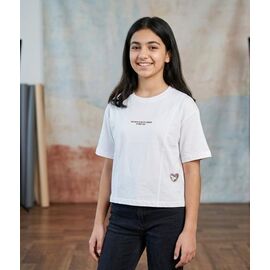 Фотография Футболка детская на девочку M1580 white р.10-14 "MMZ" недорого оптом от прямого поставщика