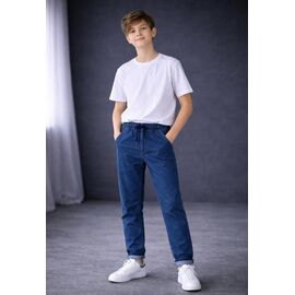 Фотография Джинсы детские на мальчика M1587 blue р.11-15 "MMZ" недорого оптом от прямого поставщика
