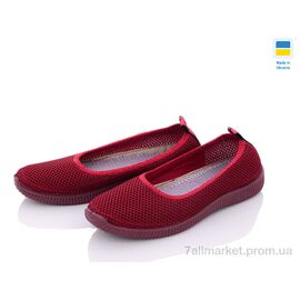 Балетки жіночі зручні Літо Кредо Укр 23-40 сітка бордо (8 пар р.36-41) "Vladimir" недорого оптом від прямого постачальника
