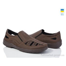 Туфлі чоловічі стильні Літо Yulius 62 коричневий (8 пар р.40-45) "Lvovbaza" недорого оптом від прямого постачальника