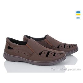 Туфлі чоловічі стильні Літо 62 коричневий (8 пар р.40-45) "Paolla" недорого оптом від прямого постачальника