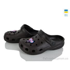 Фотография Кроксы детские летние Лето Cross 017 шоколад (6 пар р.30-35) "Vladimir" недорого оптом от прямого поставщика