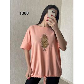 футболка жіноча 1300 peach р.52-58 "FSN" недорого оптом від прямого постачальника