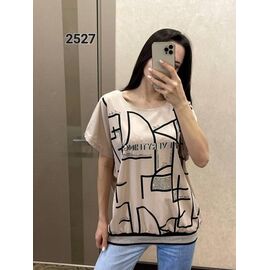 футболка жіноча 2527 beige р.52-58 "FSN" недорого оптом від прямого постачальника