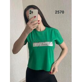 Фотография Футболка женская 2570 green р.42-48 "FSN" недорого оптом от прямого поставщика