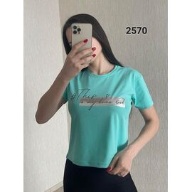 Фотография Футболка женская 2570 l.blue р.42-48 "FSN" недорого оптом от прямого поставщика