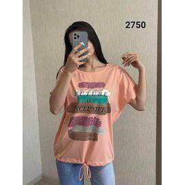 Фотография Футболка женская 2750 peach р.48-54 "FSN" недорого оптом от прямого поставщика