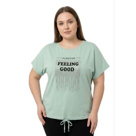 Фотография Футболка женская 2757-1 mint р.50-56 "FSN" недорого оптом от прямого поставщика