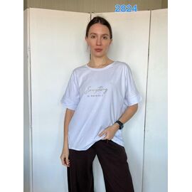 Фотография Футболка женская 2824 white р.54-66 "FSN" недорого оптом от прямого поставщика