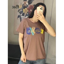 футболка жіноча 3603 brown р.46-52 "FSN" недорого оптом від прямого постачальника