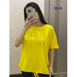 футболка жіноча 3606 yellow р.54-60 "FSN" недорого оптом від прямого постачальника