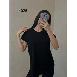 футболка жіноча 4025 black р.48-54 "FSN" недорого оптом від прямого постачальника