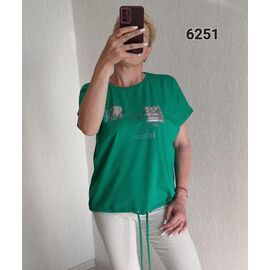 Фотография Футболка женская 6251 green р.50-56 "FSN" недорого оптом от прямого поставщика