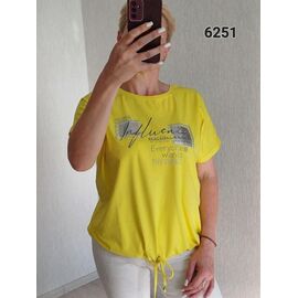 Фотография Футболка женская 6251 yellow р.50-56 "FSN" недорого оптом от прямого поставщика