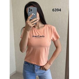 Фотография Футболка женская 6394 peach р.42-48 "FSN" недорого оптом от прямого поставщика