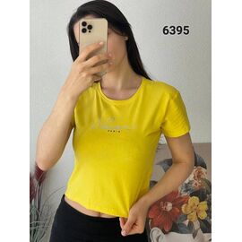 Фотография Футболка женская 6395 yellow р.42-48 "FSN" недорого оптом от прямого поставщика
