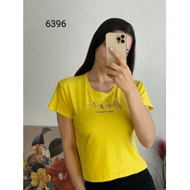 Фотография Футболка женская 6396 yellow р.42-48 "FSN" недорого оптом от прямого поставщика