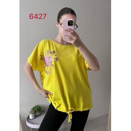 Фотография Футболка женская 6427 yellow р.52-58 "FSN" недорого оптом от прямого поставщика