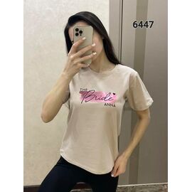 Фотография Футболка женская 6447 l.beige р.42-48 "FSN" недорого оптом от прямого поставщика