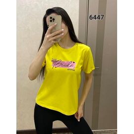 Фотография Футболка женская 6447 yellow р.42-48 "FSN" недорого оптом от прямого поставщика