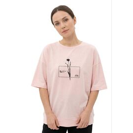 Фотография Футболка женская 6518 pink р.50-54 "FSN" недорого оптом от прямого поставщика