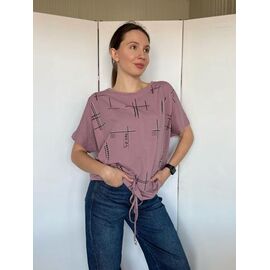 Фотография Футболка женская 6535 powder р.M-L "FSN" недорого оптом от прямого поставщика