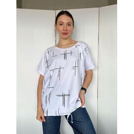 Фотография Футболка женская 6535 white р.M-L "FSN" недорого оптом от прямого поставщика