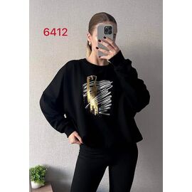 Светр жіночий 7062 black р.46-52 "FSN" недорого оптом від прямого постачальника