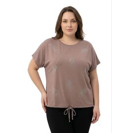 Фотография Футболка женская F2830 brown р.50-56 "FSN" недорого оптом от прямого поставщика