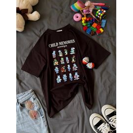 Фотография Футболка женская 635 brown р.S-L "Alisa Brand" недорого оптом от прямого поставщика