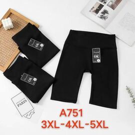 Фотография Велосипедки женские 751 black р.3XL-5XL "JEANS KIDS" недорого оптом от прямого поставщика